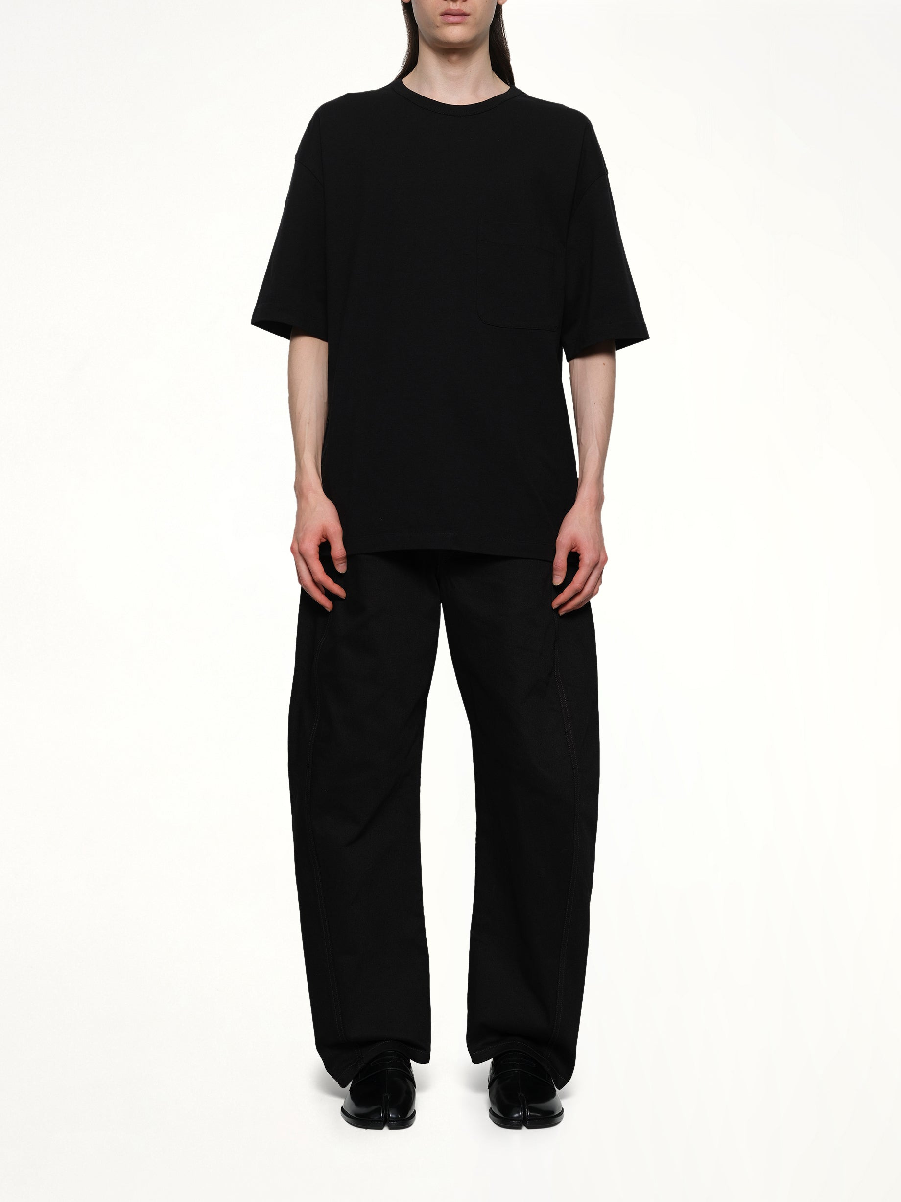 Boxy Ss T-Shirt in Black - 7