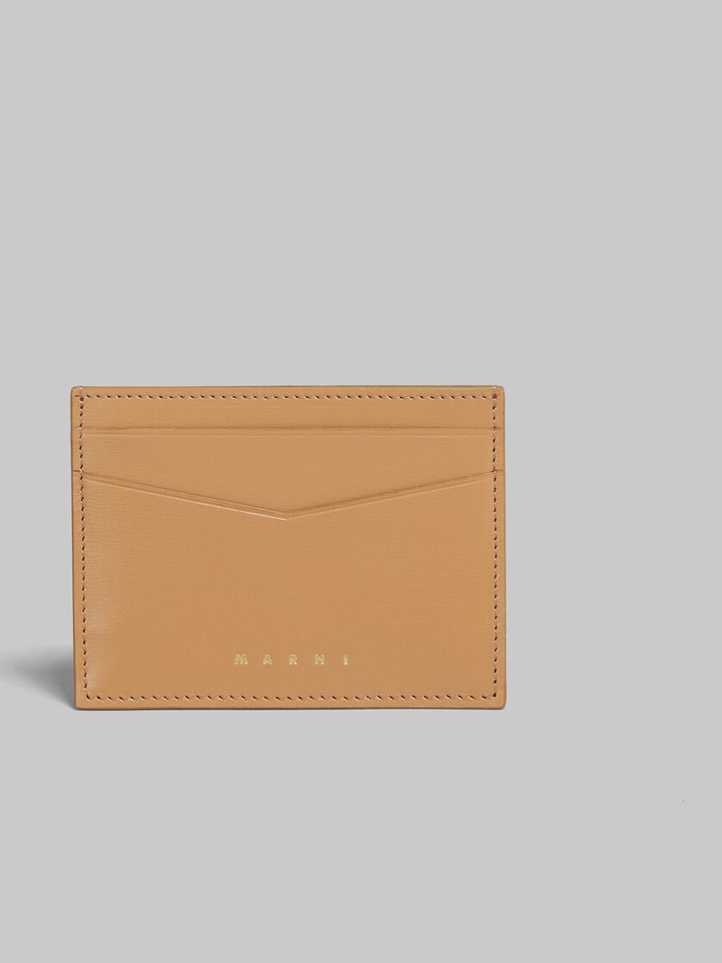 Marni SAND LEATHER CARD CASE outlook