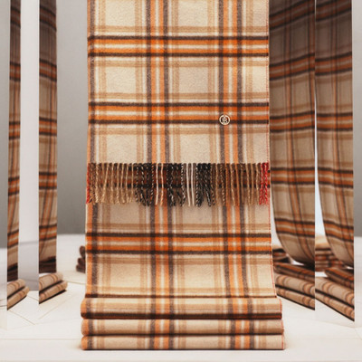 Burberry Reversible Check and Icon Stripe Cashmere Scarf outlook