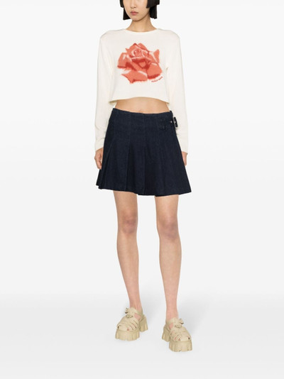 KENZO rose-intarsia cropped jumper outlook