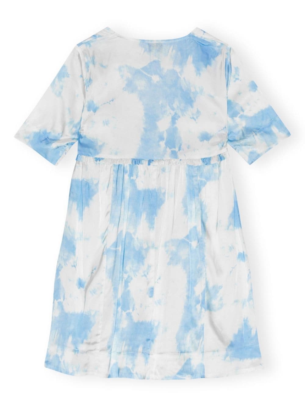 graphic-print satin minidress - 6