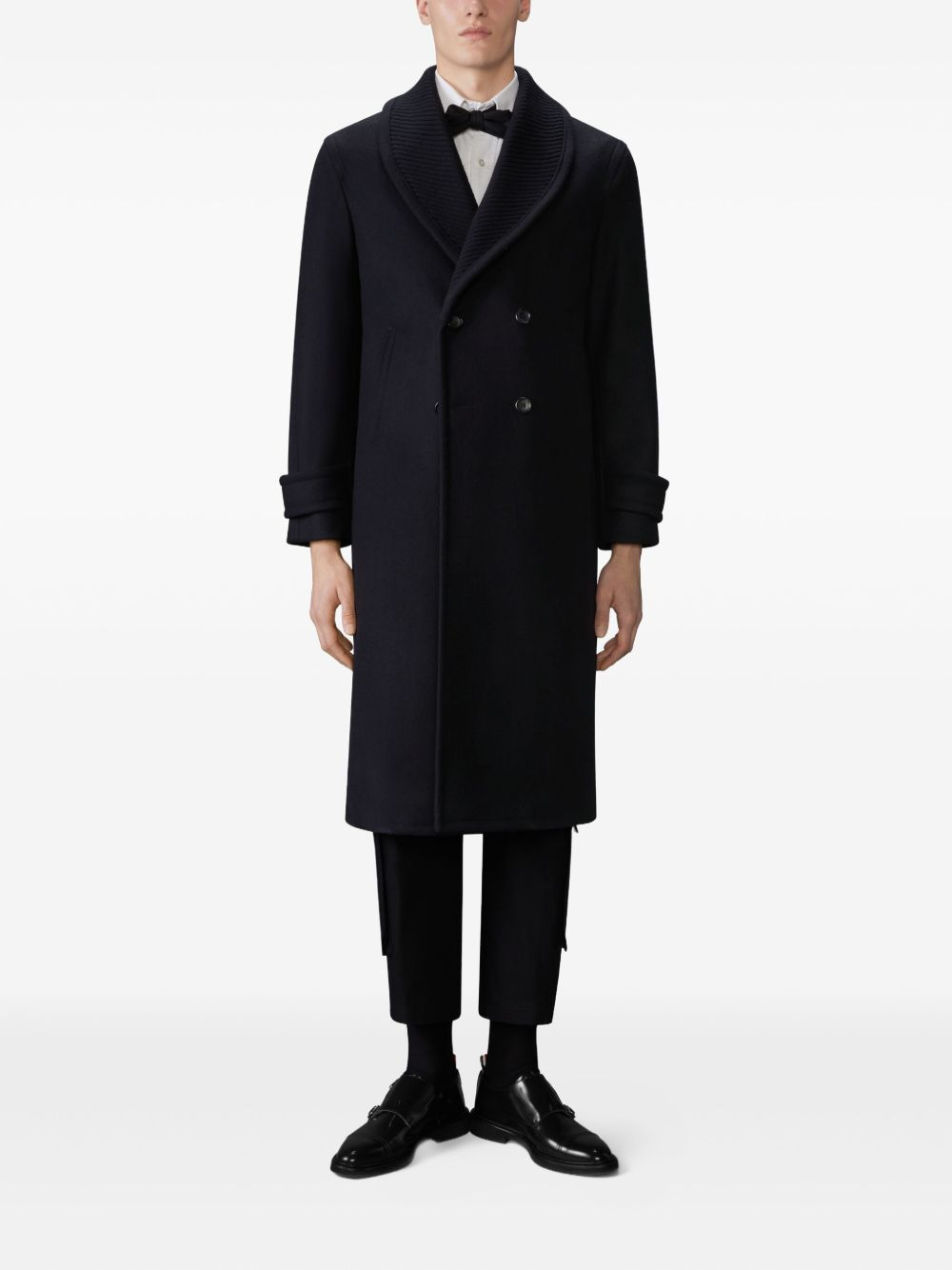 shawl-collar coat - 2