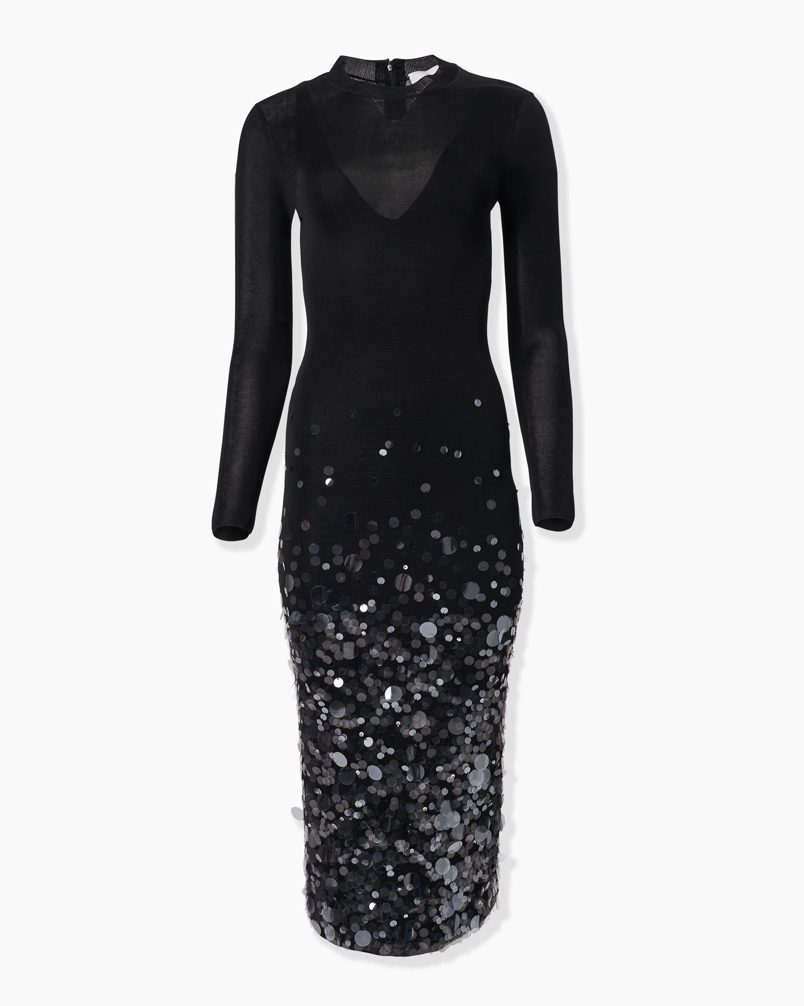 Paillette-Embroidered Cocktail Dress - 1