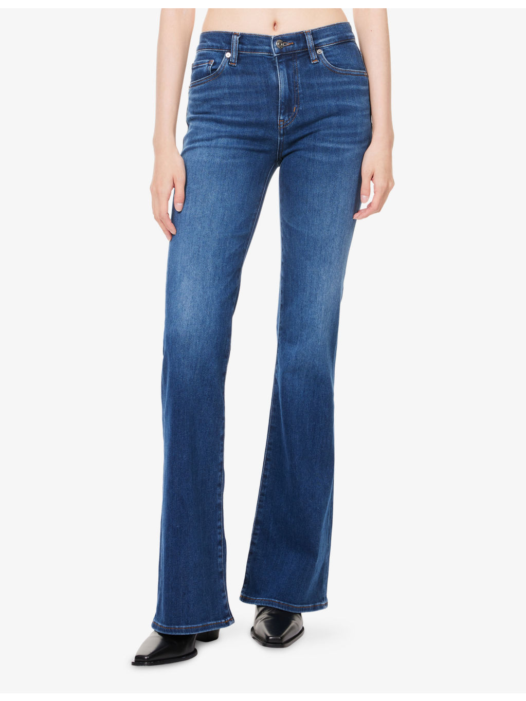 The Icon Flared Cotton-Blend Jeans - 3