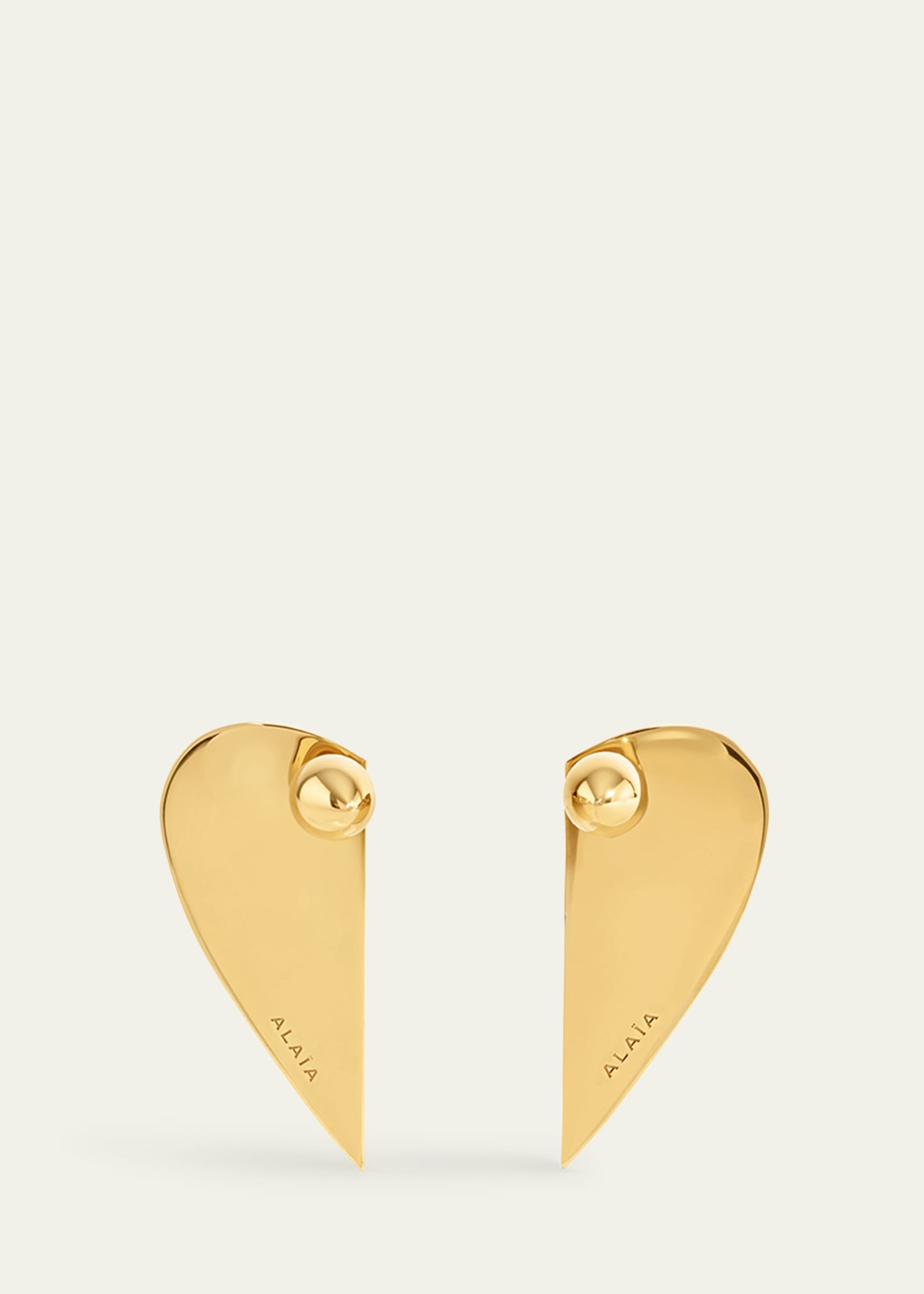 Half Heart-Shaped Earrings - 2