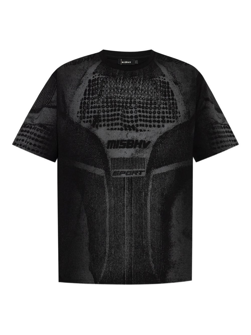 textured-print T-shirt 1
