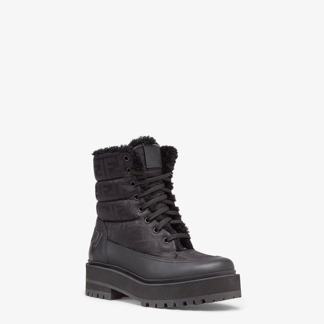Black leather biker boots - 2