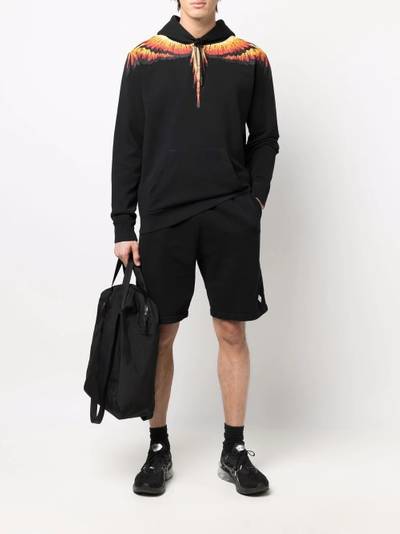 Marcelo Burlon County Of Milan wings-print drawstring cotton hoodie outlook