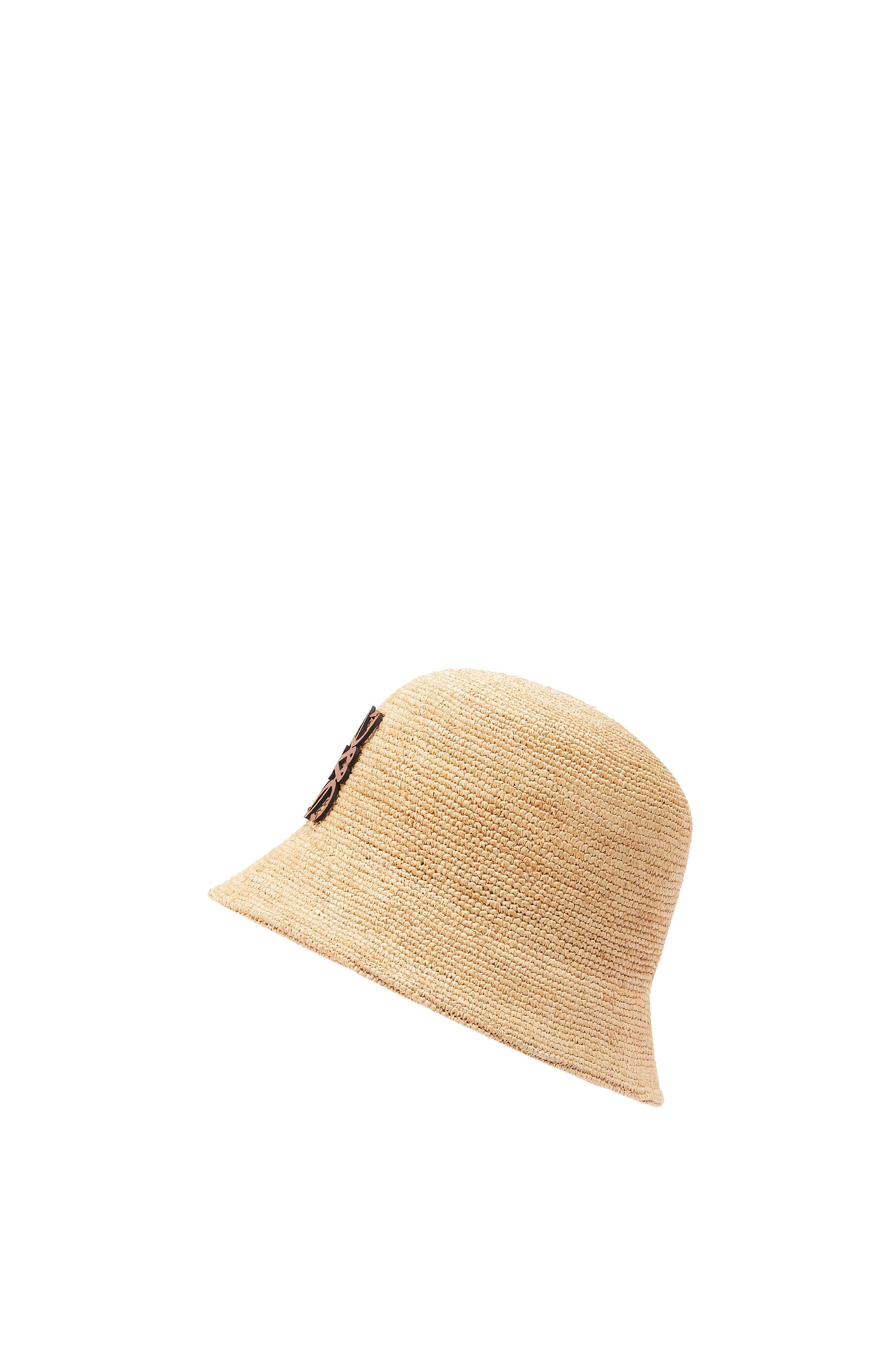 Bucket hat in raffia and calfskin - 3