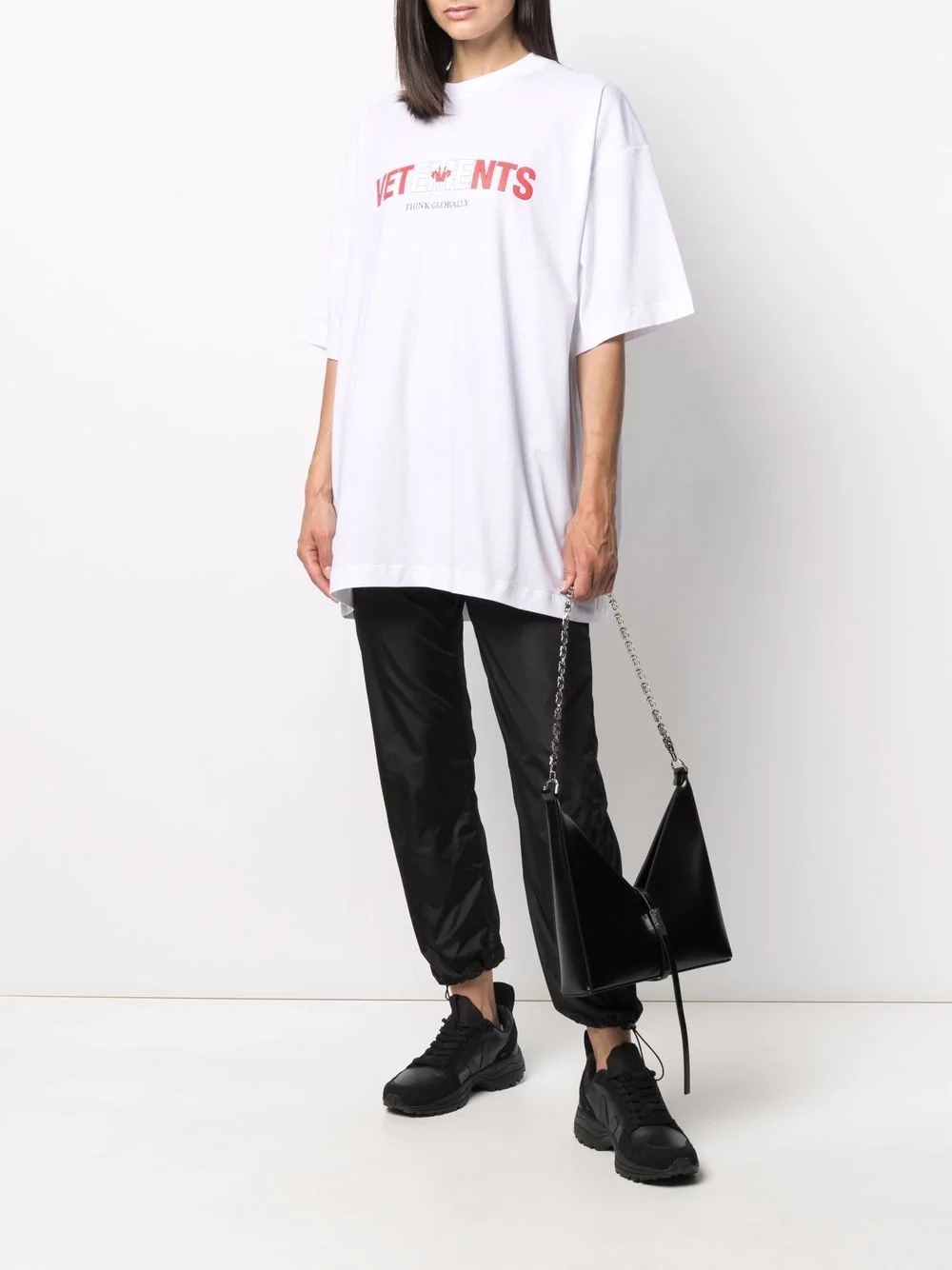 logo-print oversize T-shirt - 3