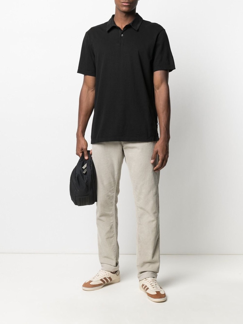 JAMES PERSE sueded-jersey polo shirt outlook
