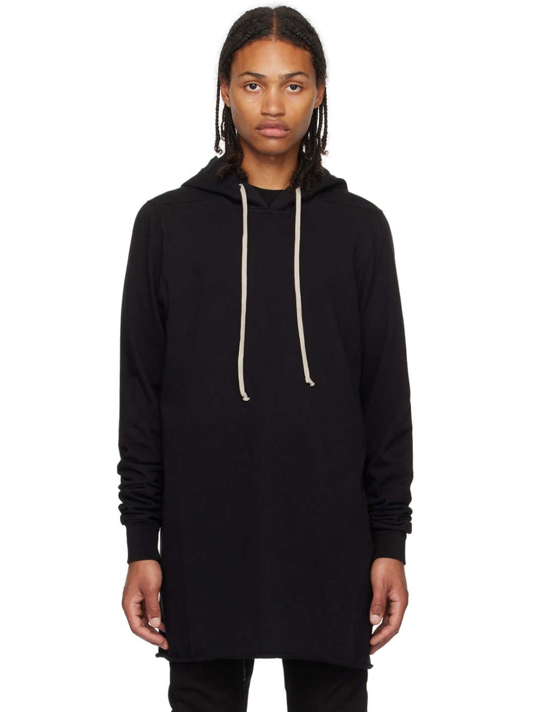 Black Drawstring Hoodie - 1