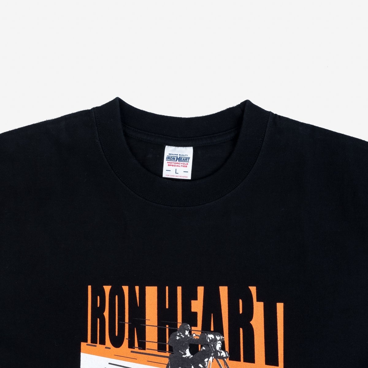 7.5oz Printed Loopwheel Crew Neck T-Shirt - Black - 6