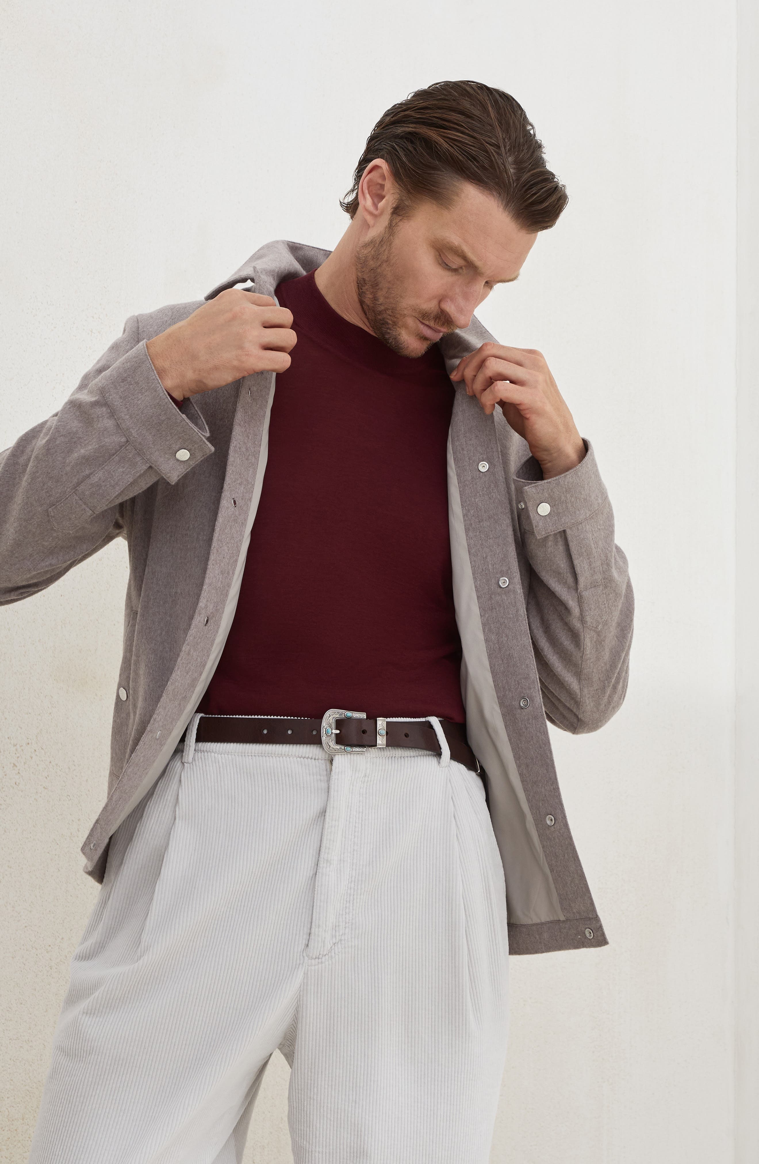 Brunello Cucinelli Lightweight sweater in Amaranth at Nordstrom - 5