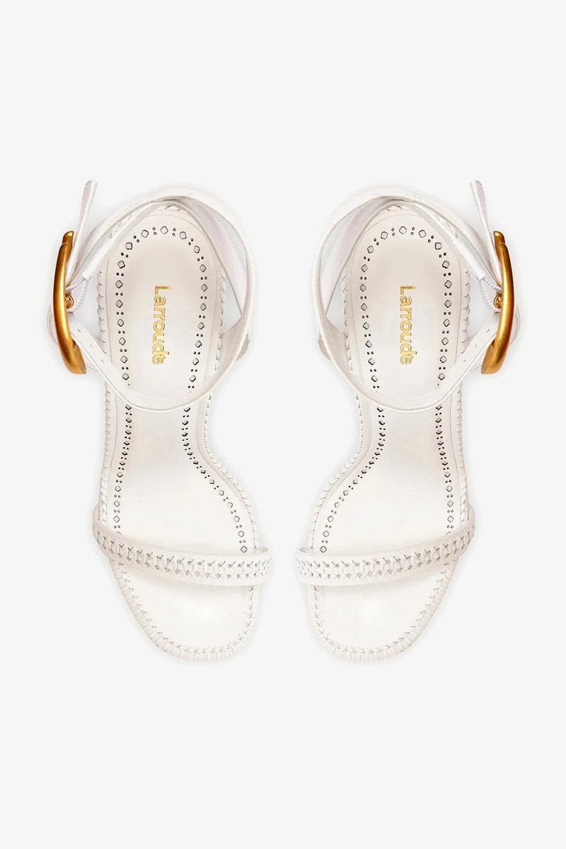 Verona Sandal In White Leather 7