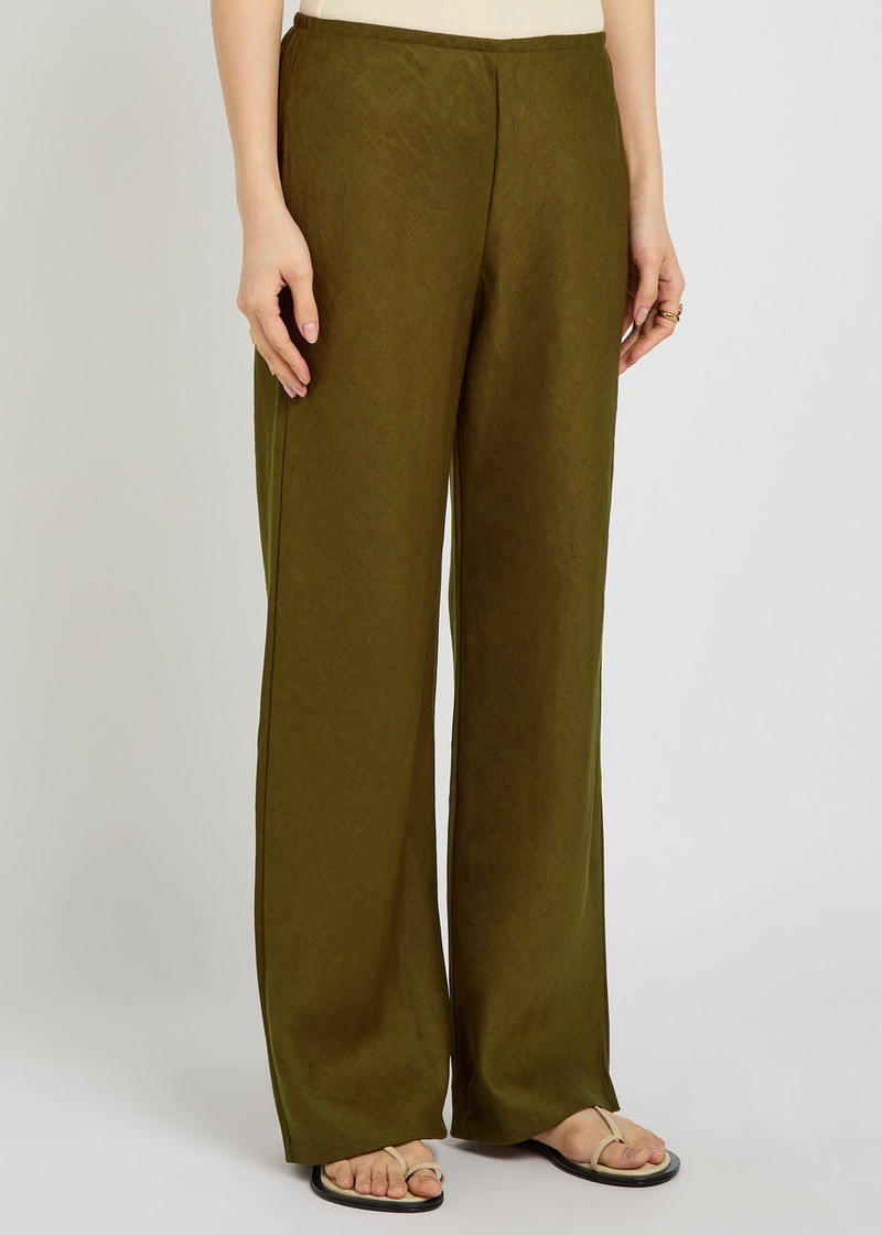Reformation Reformation Gale Straight-leg Linen Trousers outlook