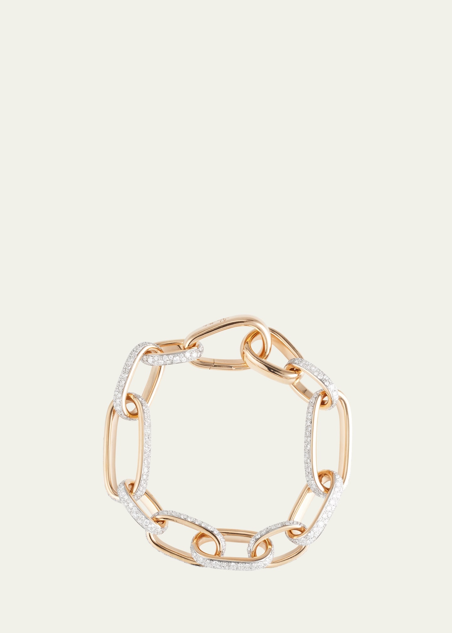 Iconica 18K Rose Gold Diamond Full Pave Slim Link Bracelet - 1