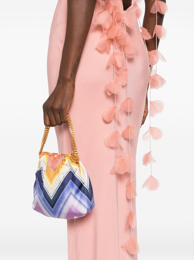 Missoni wave silk drawstring chain tote bag outlook