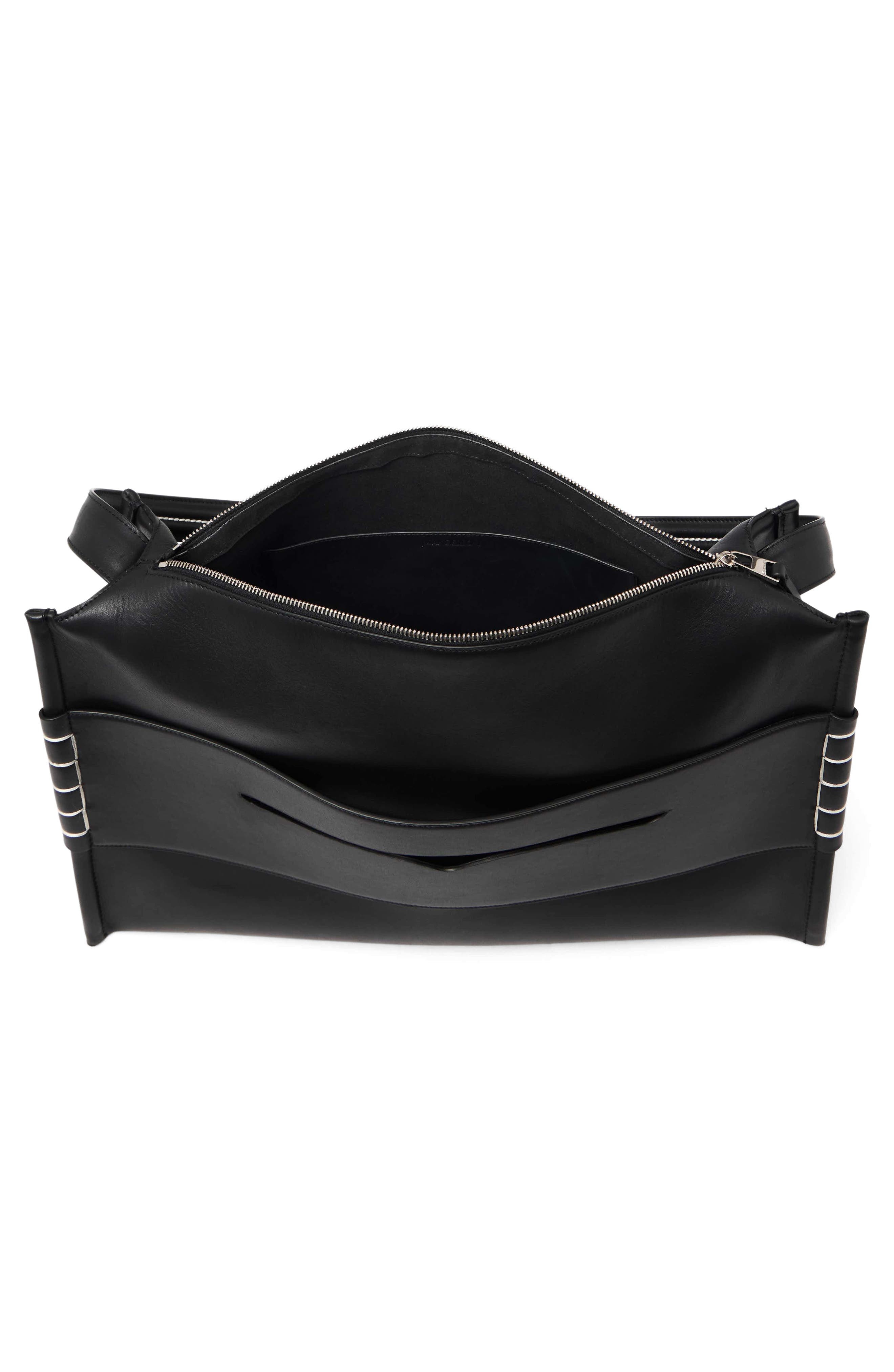JW Anderson Large Loafer Leather Top Handle Bag in Black at Nordstrom - 3