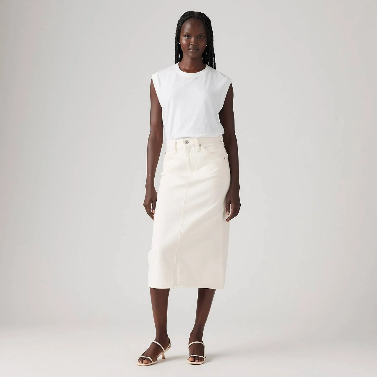 HIGH RISE SLIT SKIRT - 1