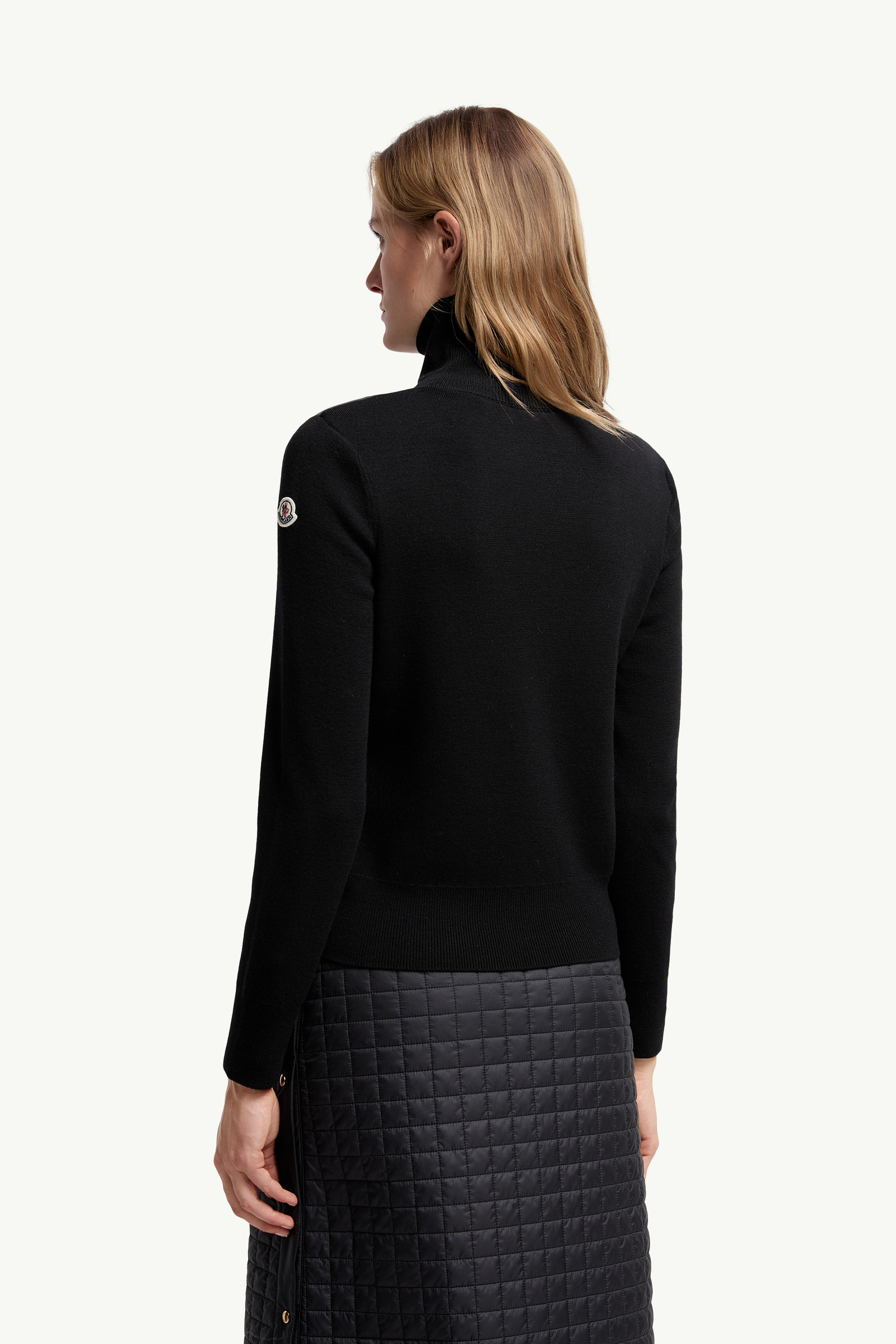 Padded Wool Zip-Up Cardigan - 5
