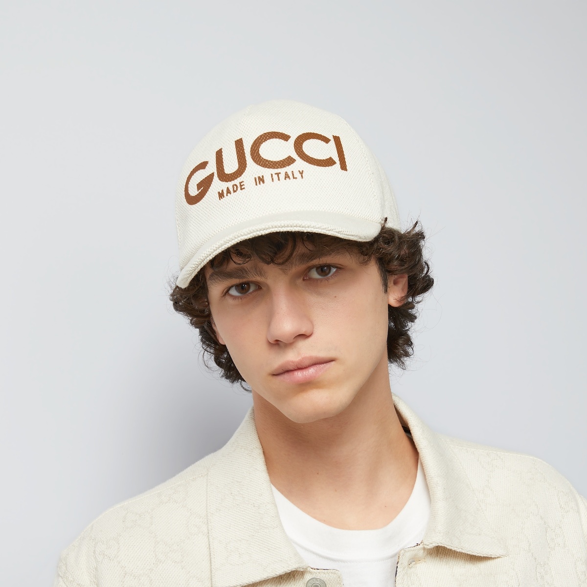 Baseball hat with Gucci print - 4