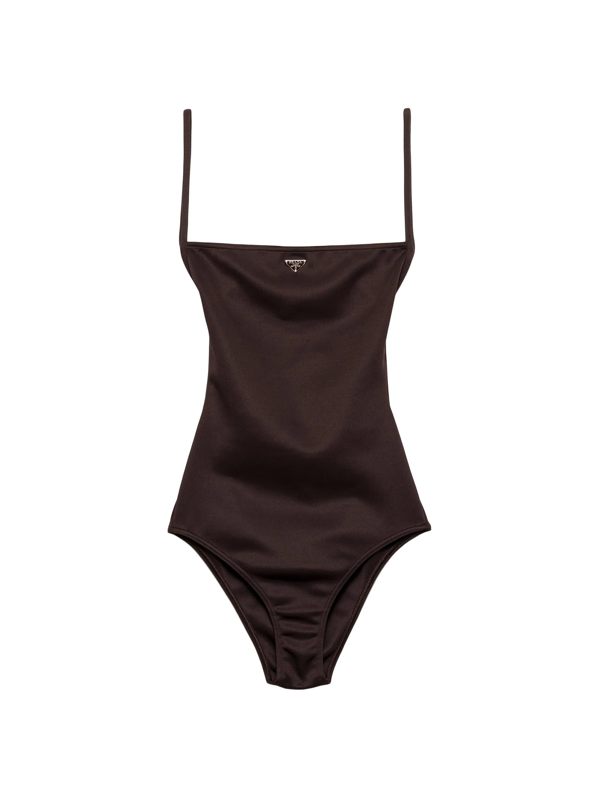 Women's Interlock Knit One-Piece Swimsuit - Brown - 1