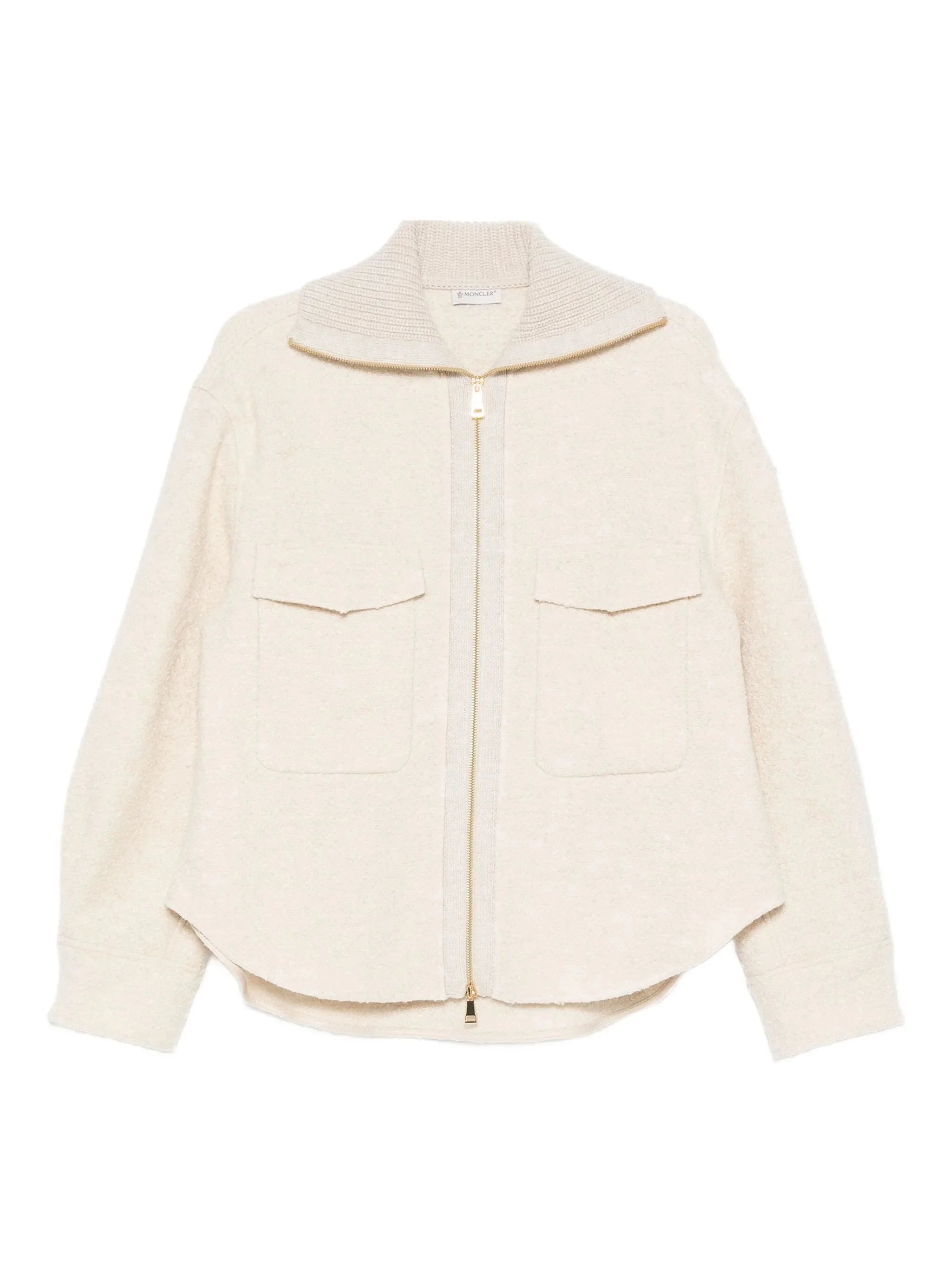 zip-up bouclé jacket - 1