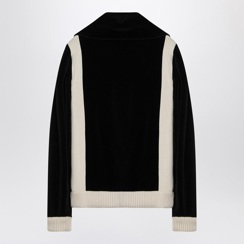 Valentino Black Chenille Sweatshirt With Chez Valentino Patch Men - 2