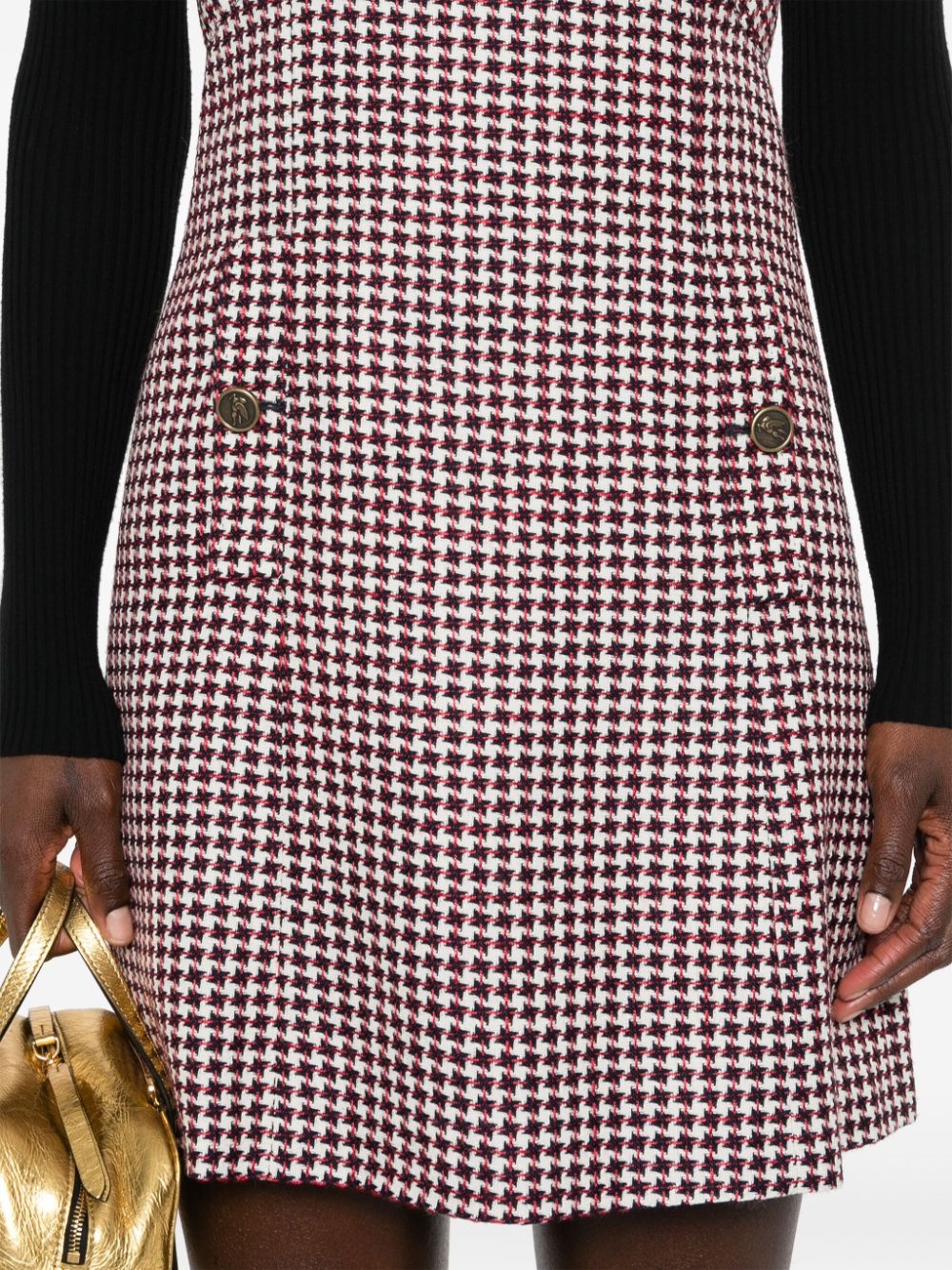 geometric-patterned mini dress - 5