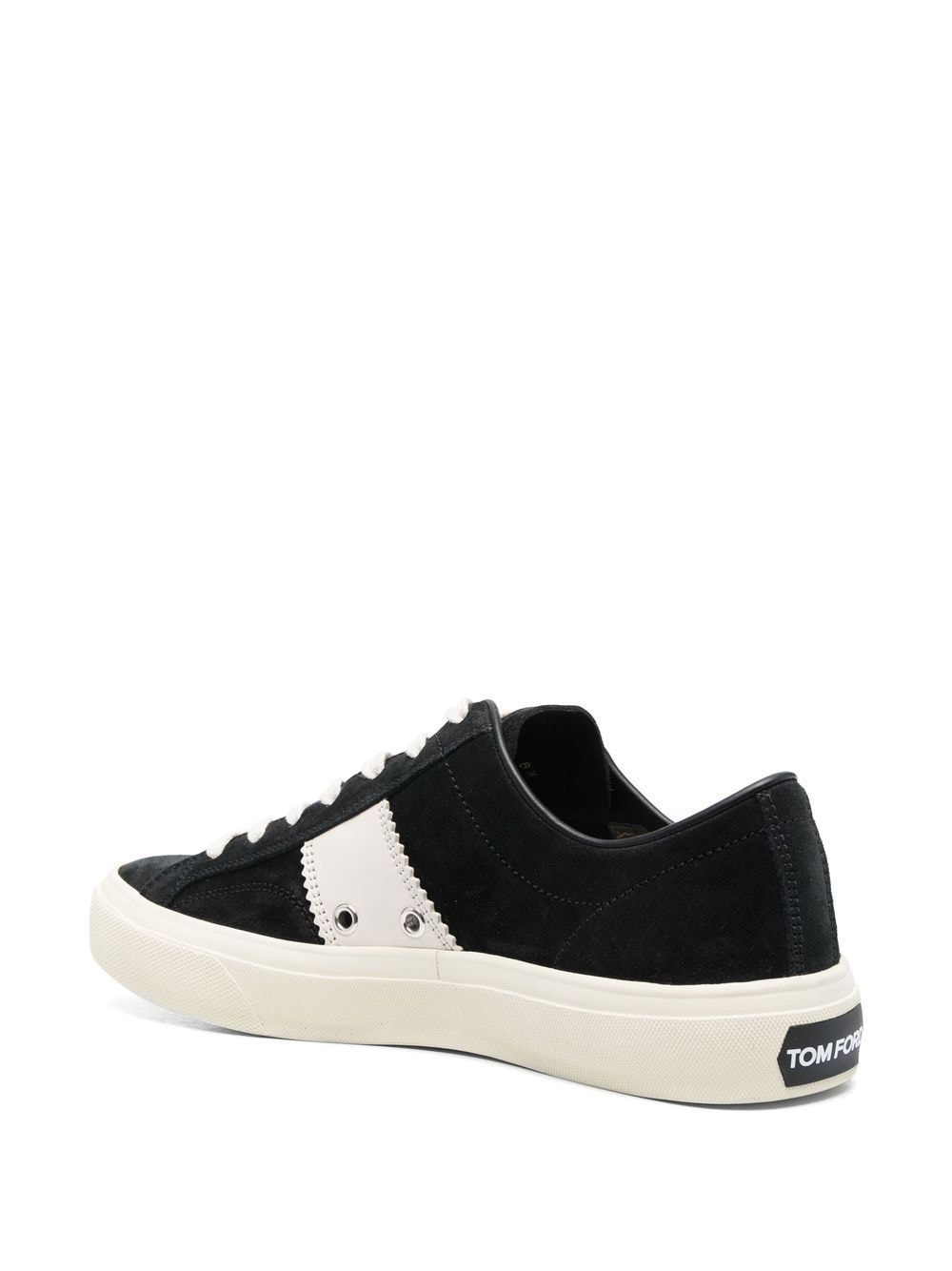 panelled low-top sneakers - 3