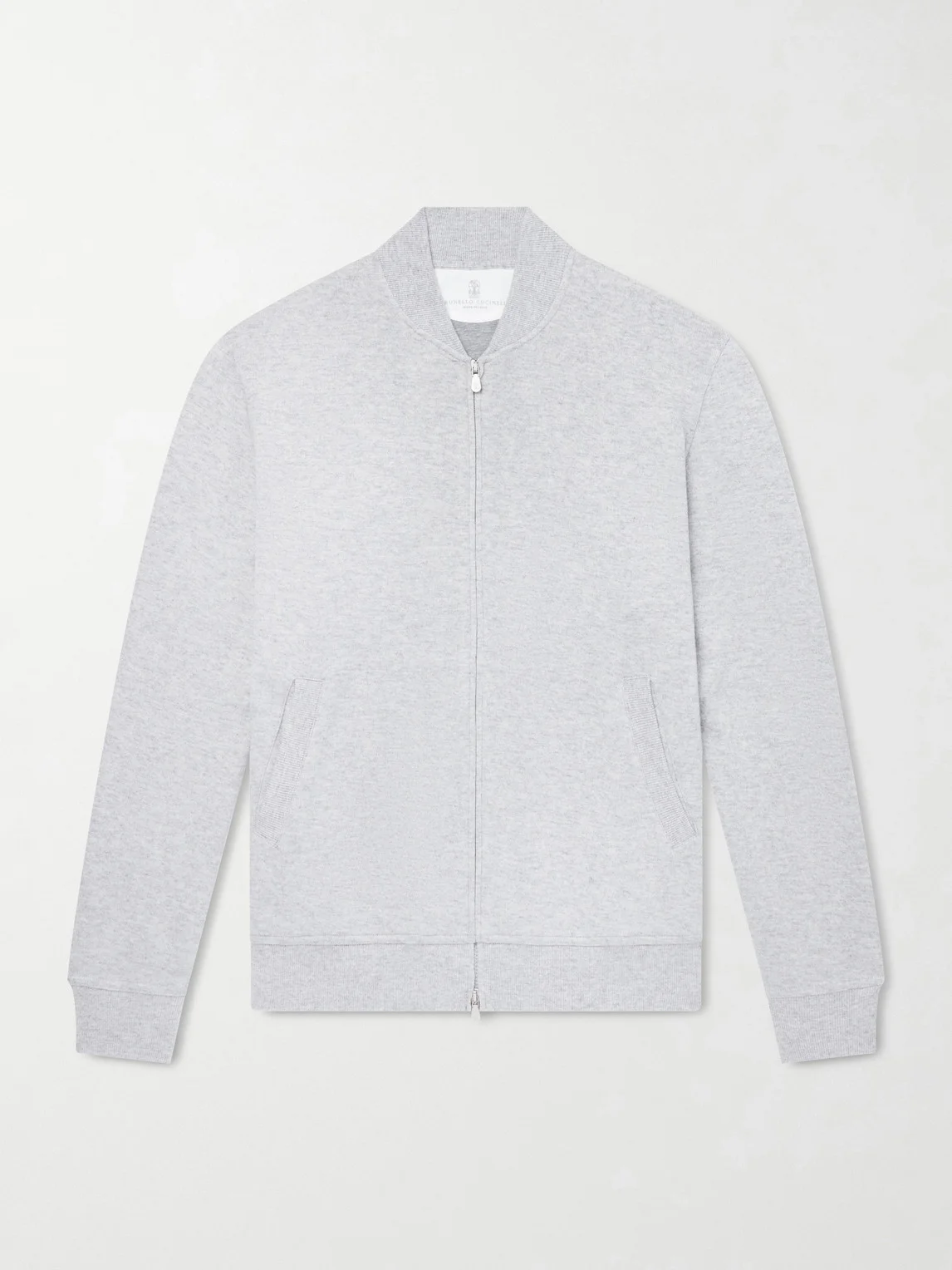 Cashmere-Blend Zip-Up Sweater - 1