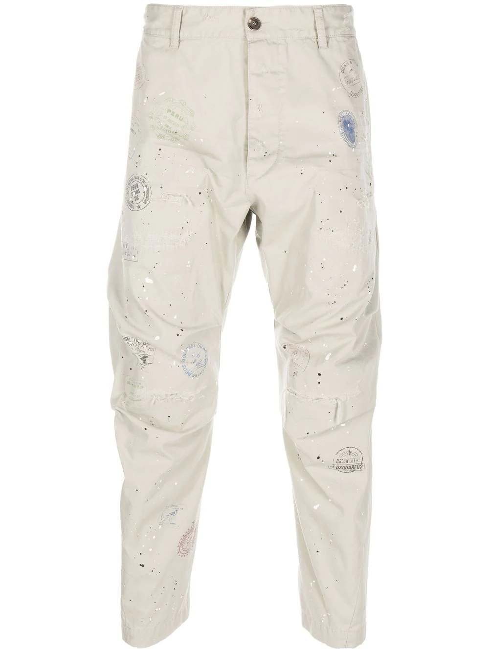 logo-print cargo trousers - 1