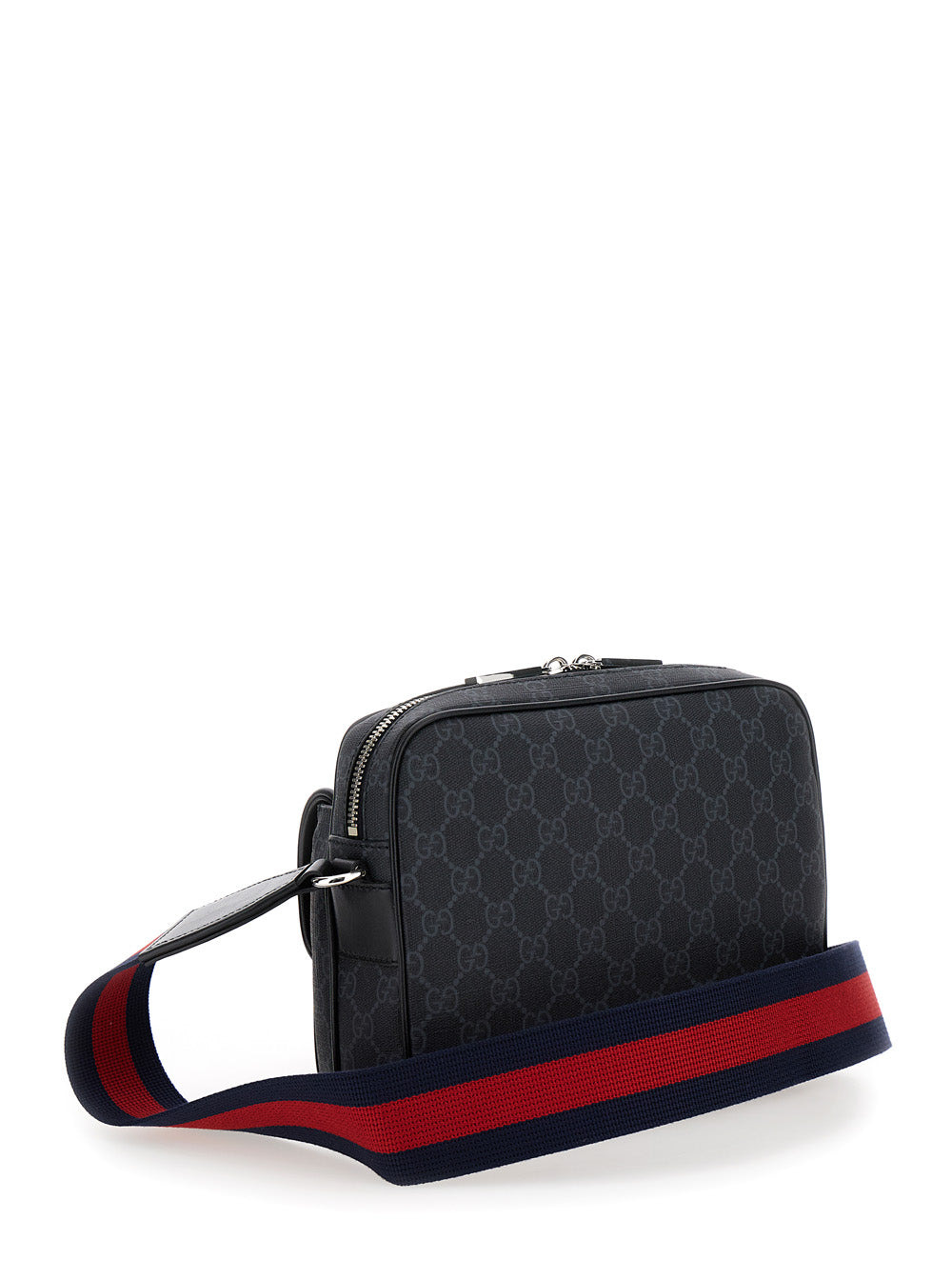 Gucci Men 'Small Gg' Black Crossbody Bag In Gg Supreme Canvas Man - 3