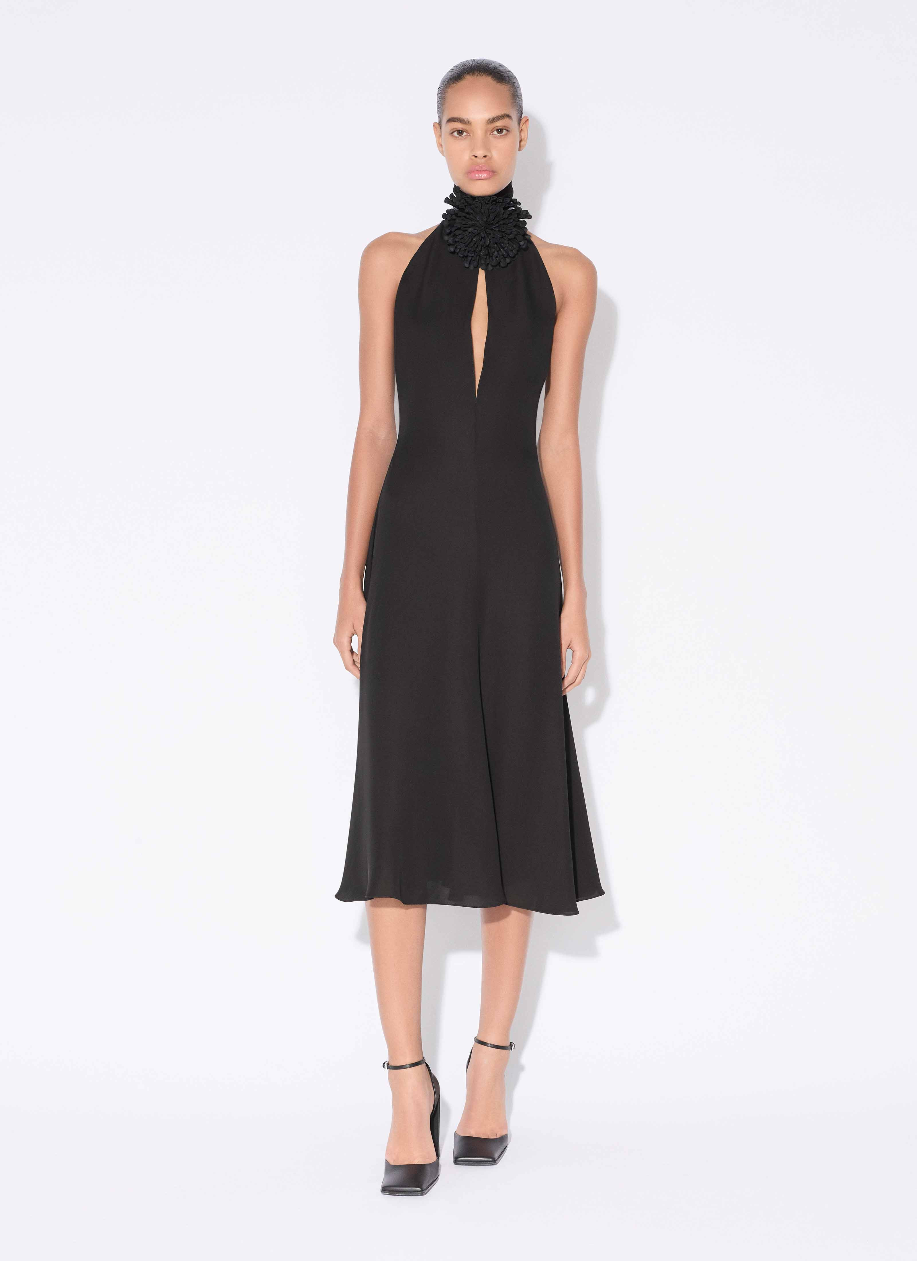 FLUID VISCOSE FLOWER DRESS - 2