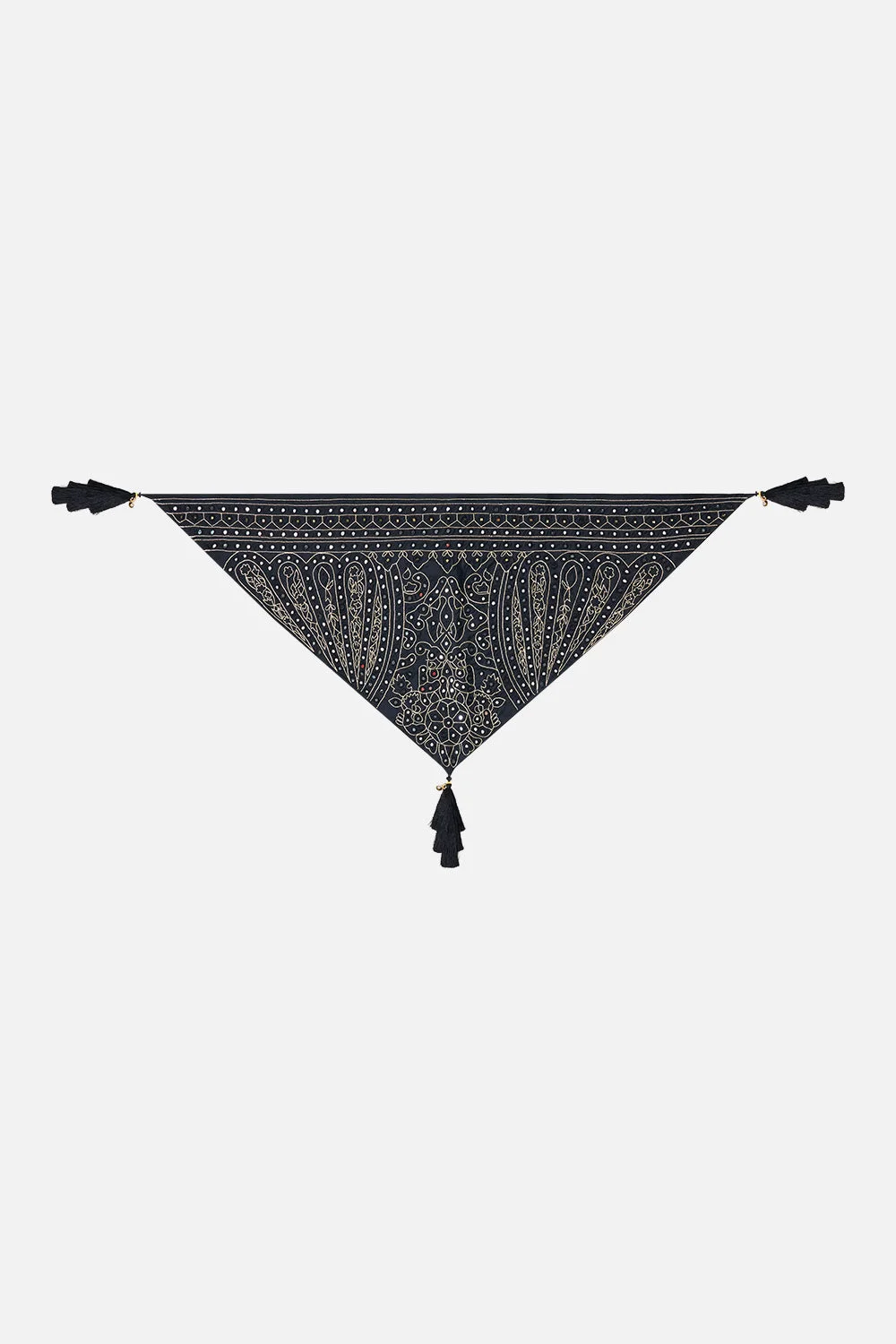 TRIANGLE SCARF WITH TASSELS ZIG ZAG ZOO - 1