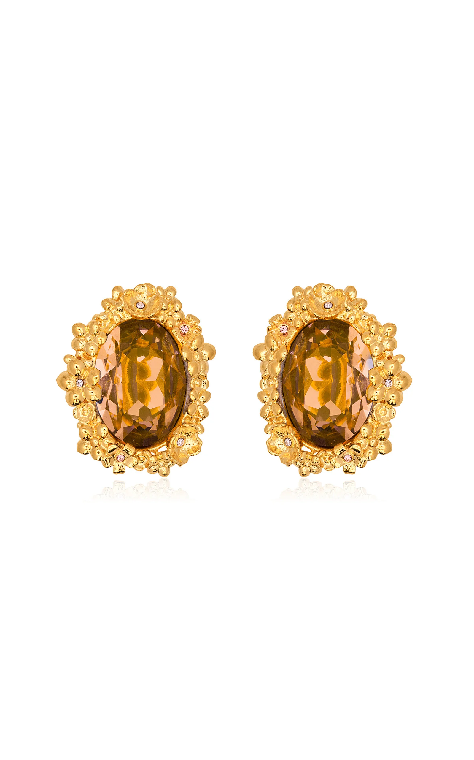 Oval Medallion Stud Earrings green - 1