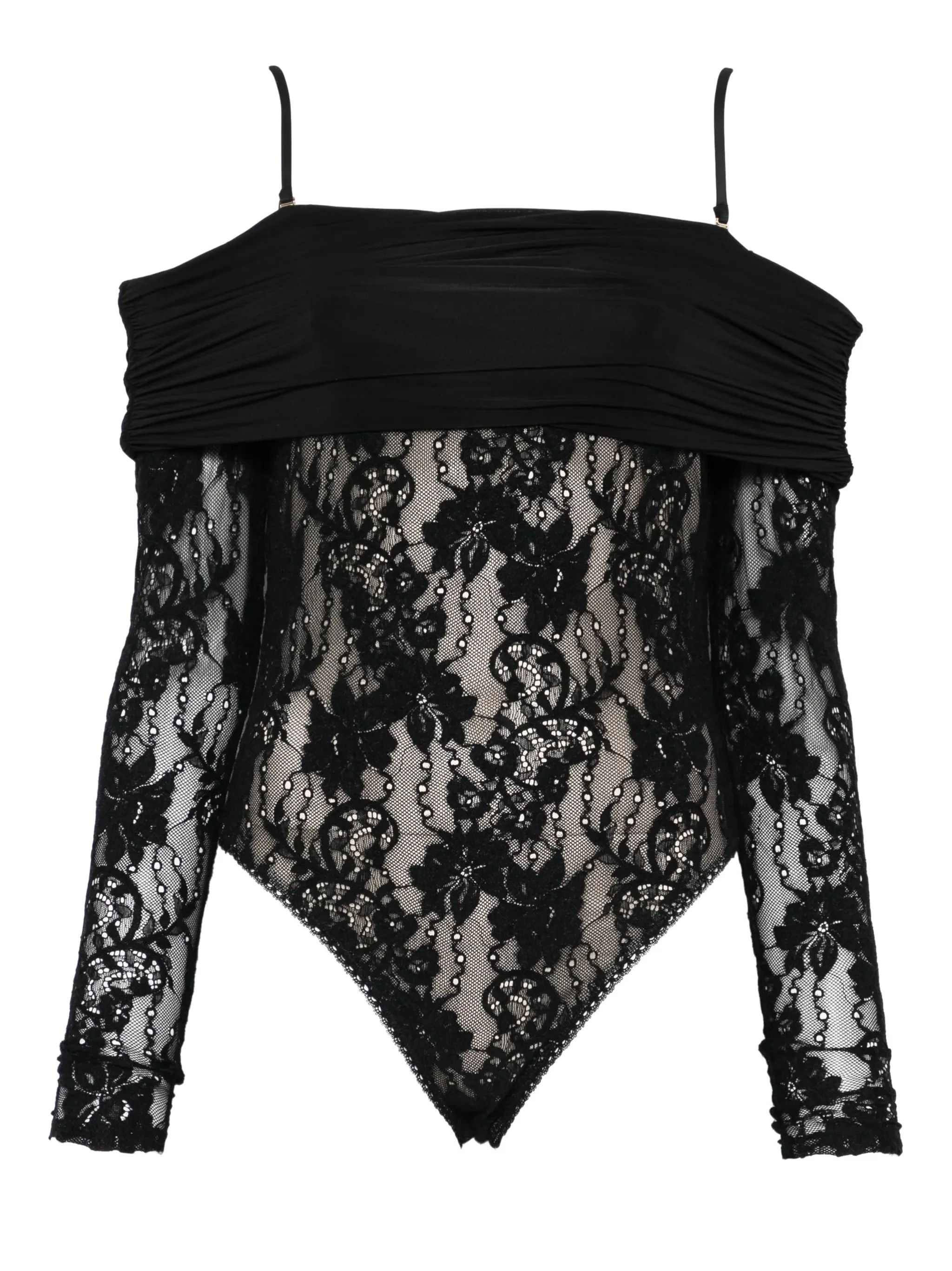 Rebellion draped lace bodysuit - 1