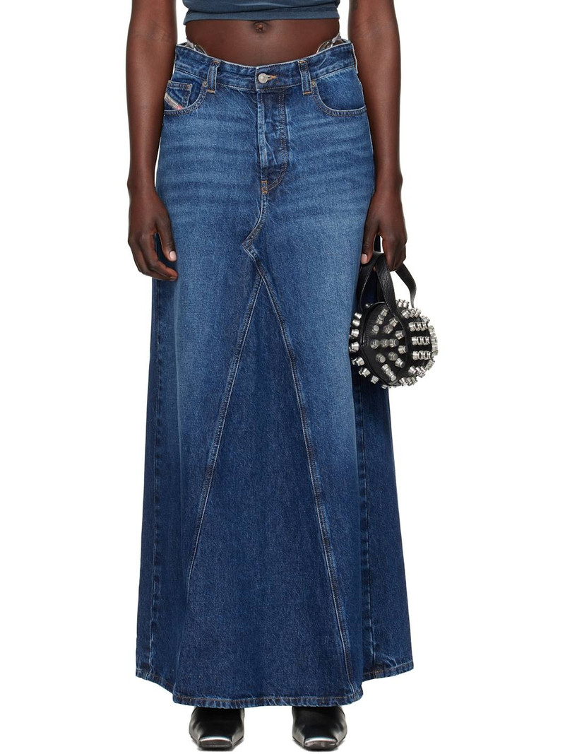 Blue De-Pago Denim Maxi Skirt 1