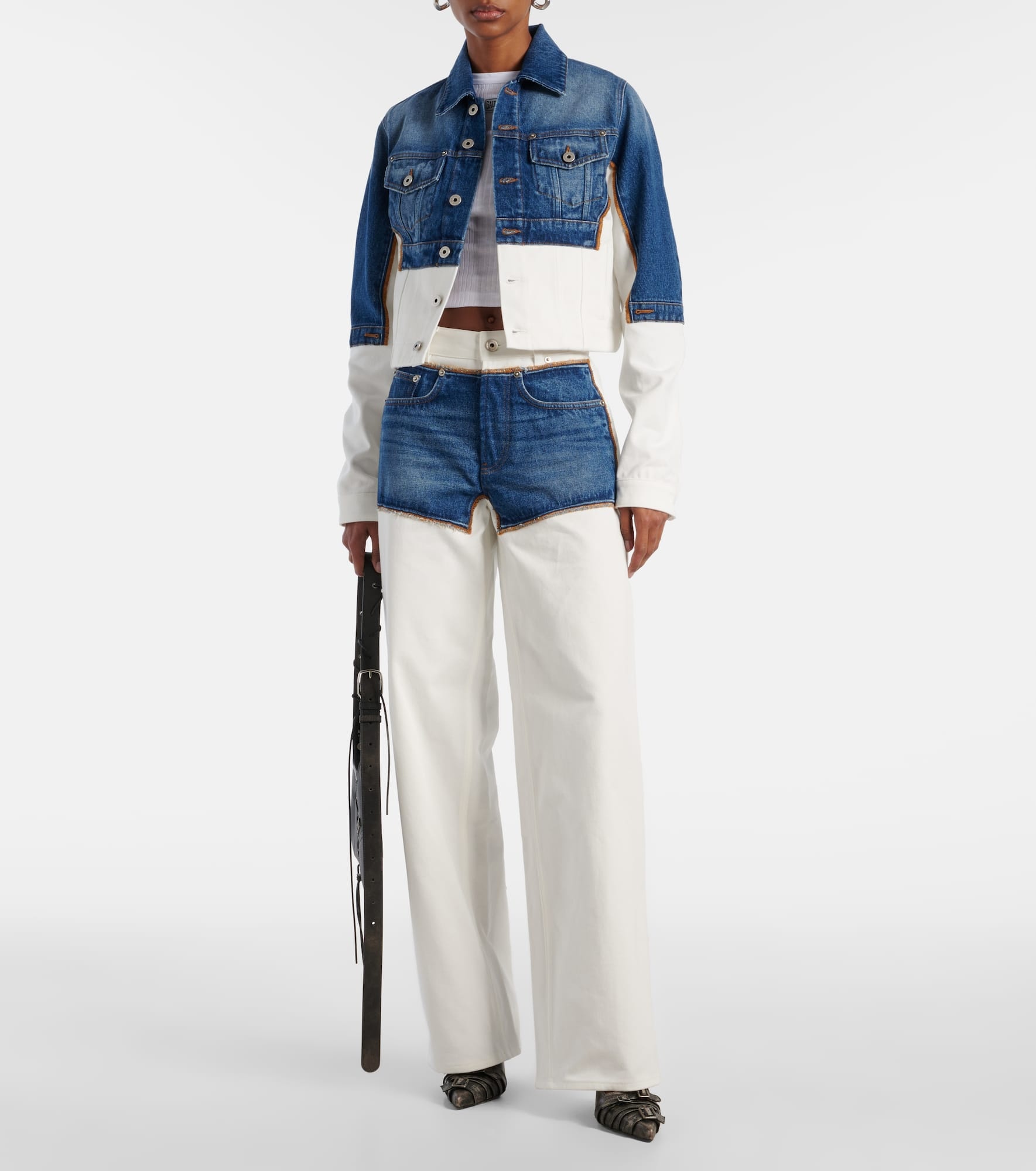 Petit Grand trompe l’oeil straight jeans - 2