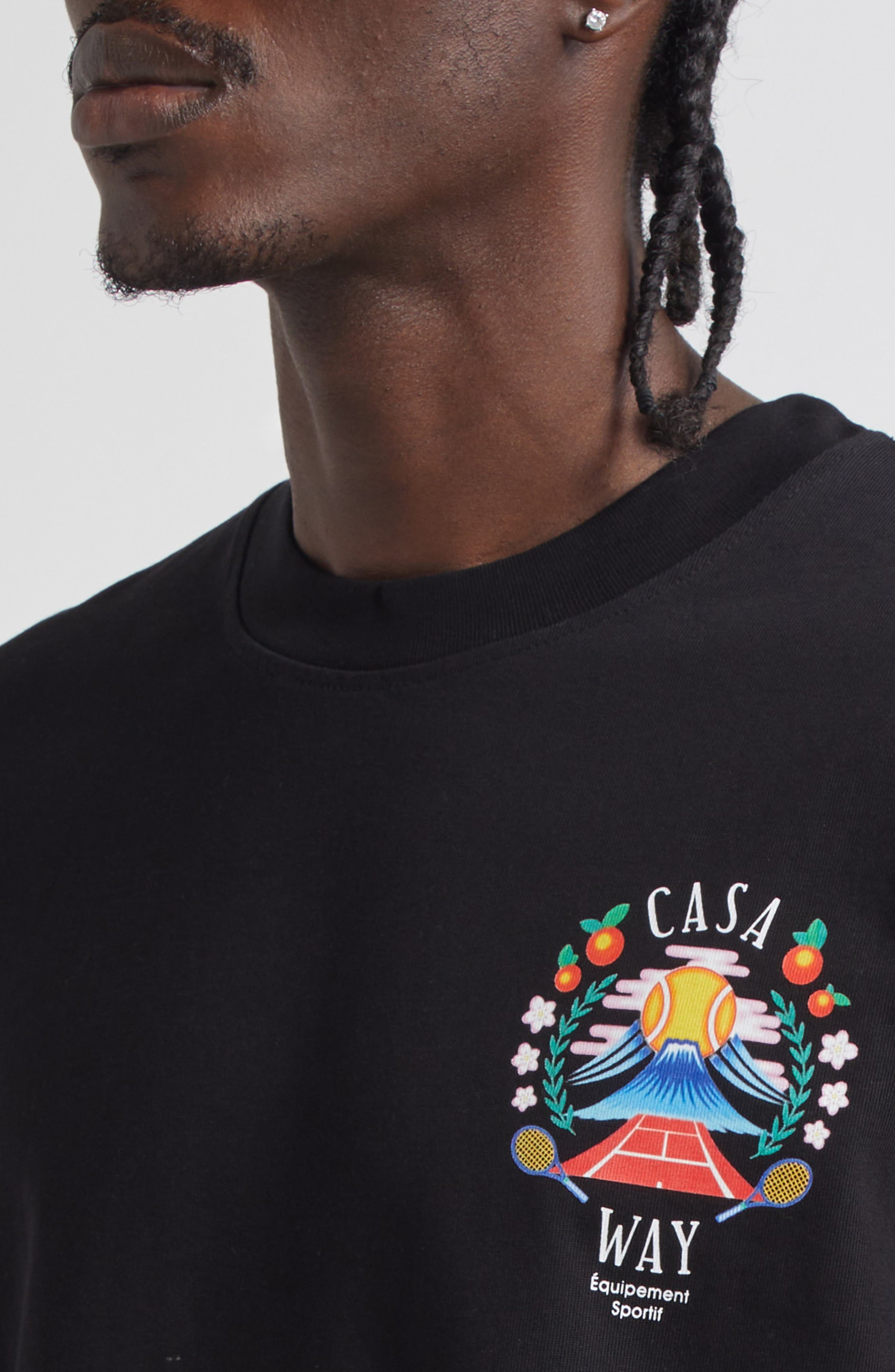 Casablanca Casa Way Mountain Organic Cotton Graphic T-Shirt at Nordstrom - 4