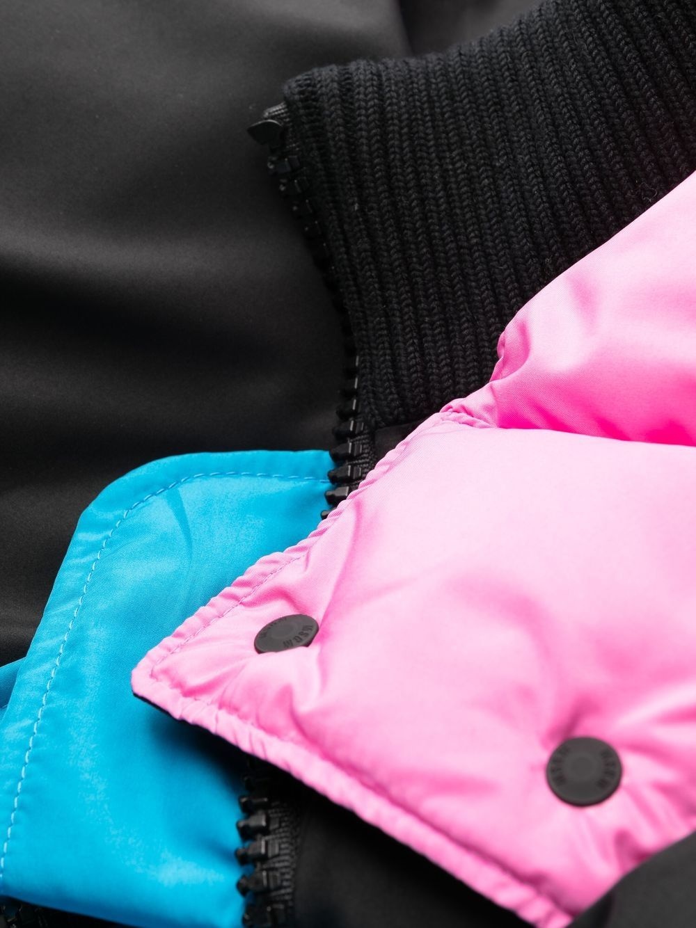 colour-block padded coat - 8