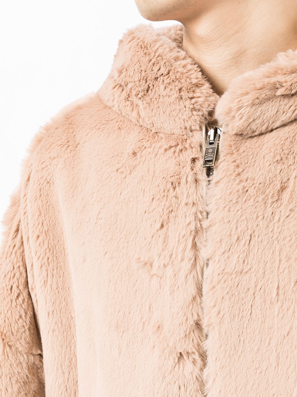 shearling zip jacket - 5