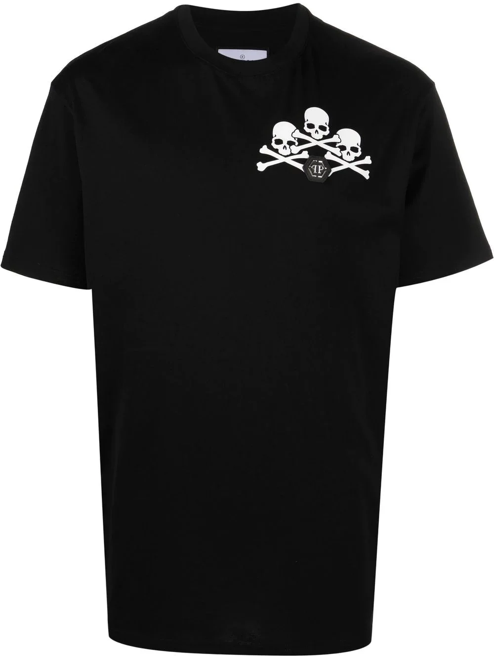 skull 인쇄 세부 사항 T 셔츠 - 1