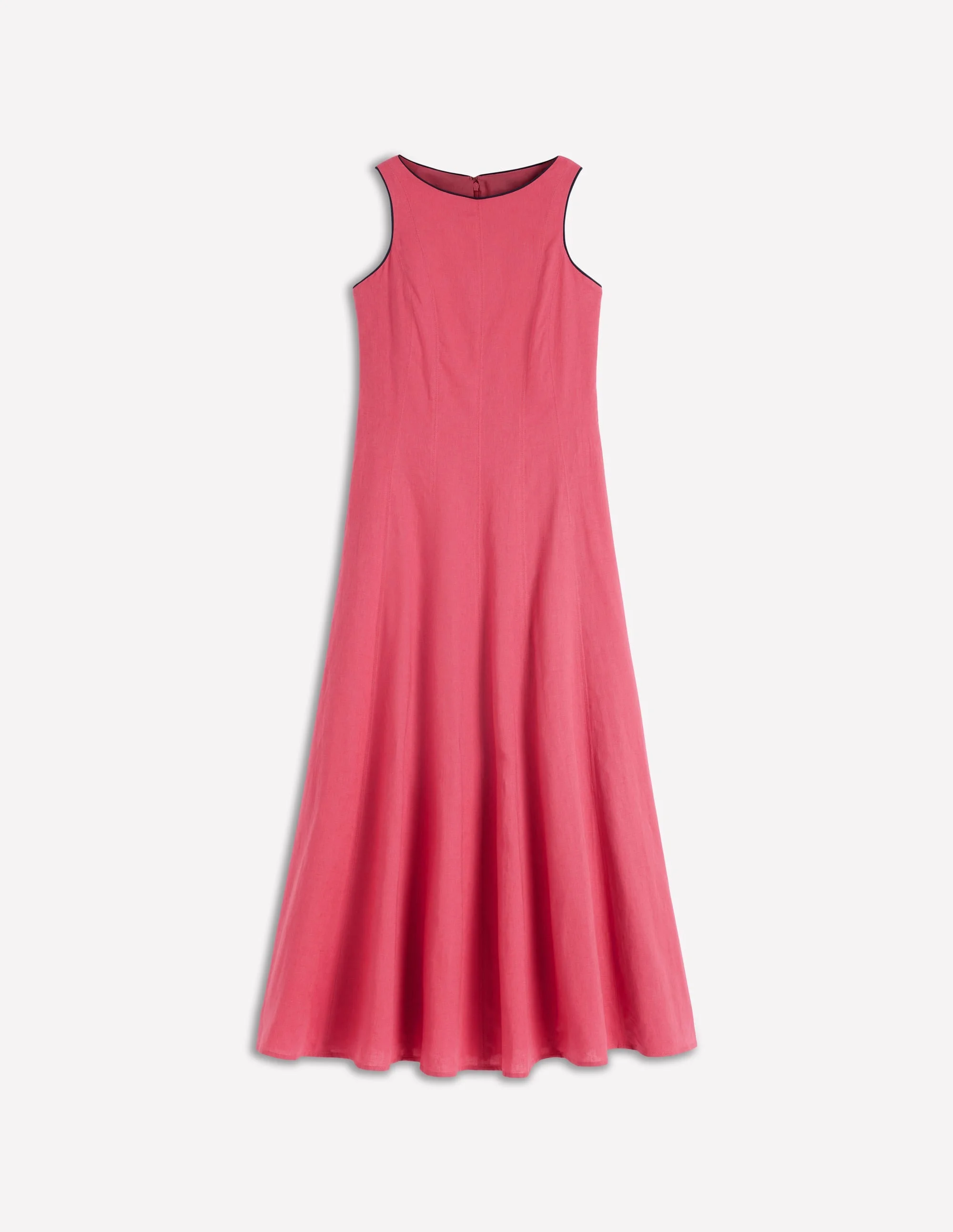 Annet Linen Blend Midi Dress-Cherry Blush - 1