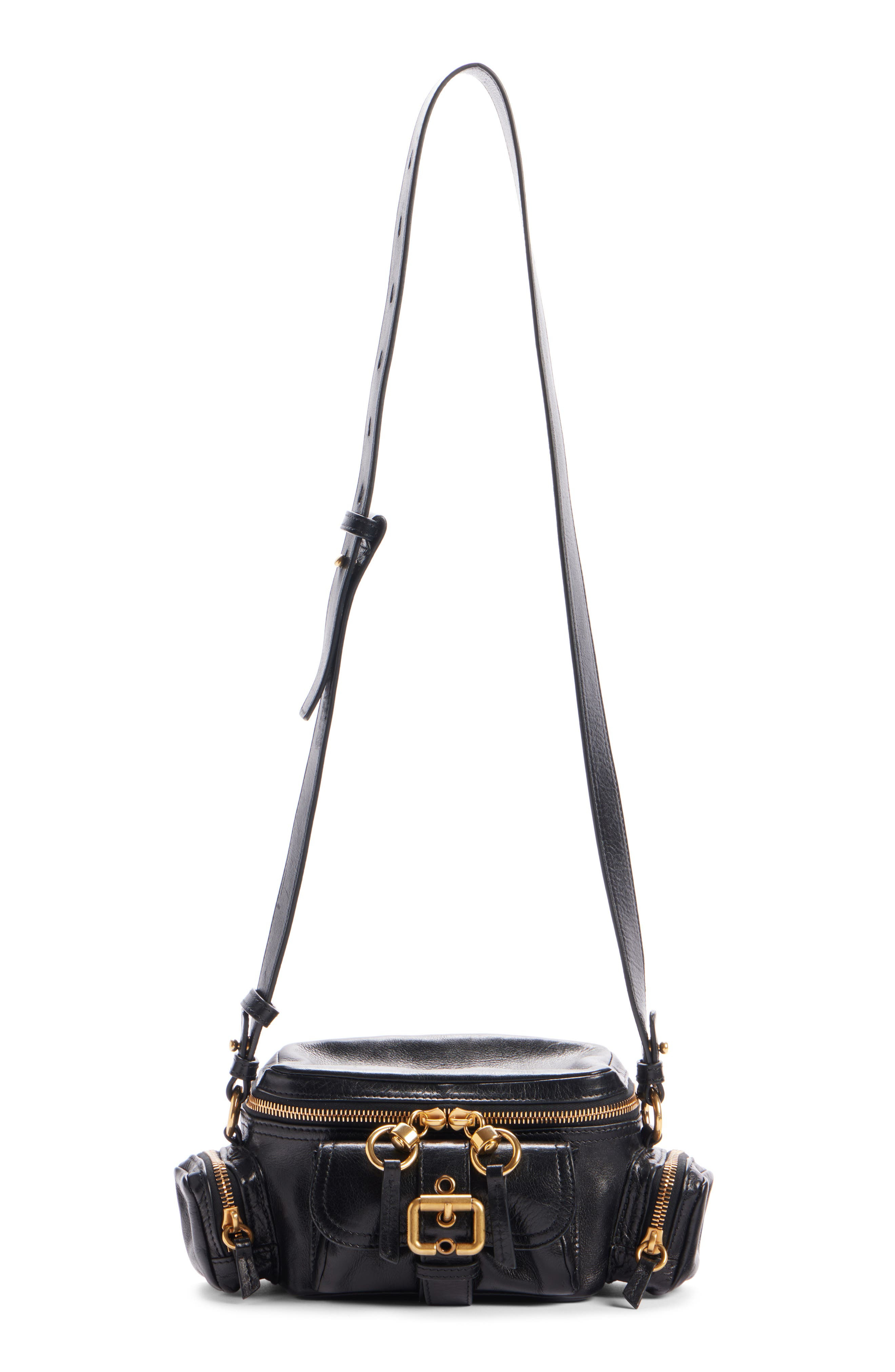 Chloé Small Camera Leather Top Handle Bag in Black at Nordstrom - 6