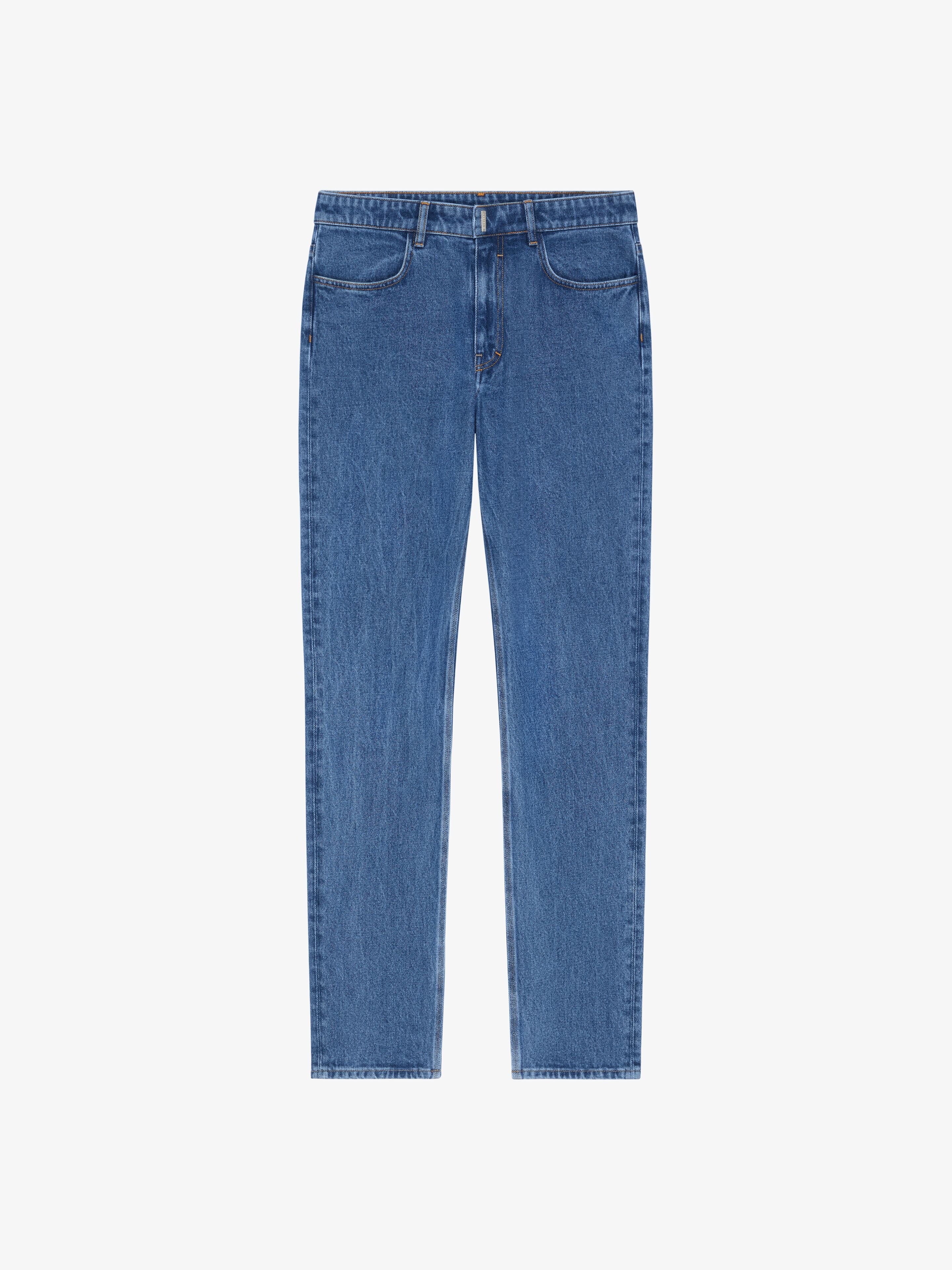 SLIM FIT JEANS IN MARBLE DENIM - 1