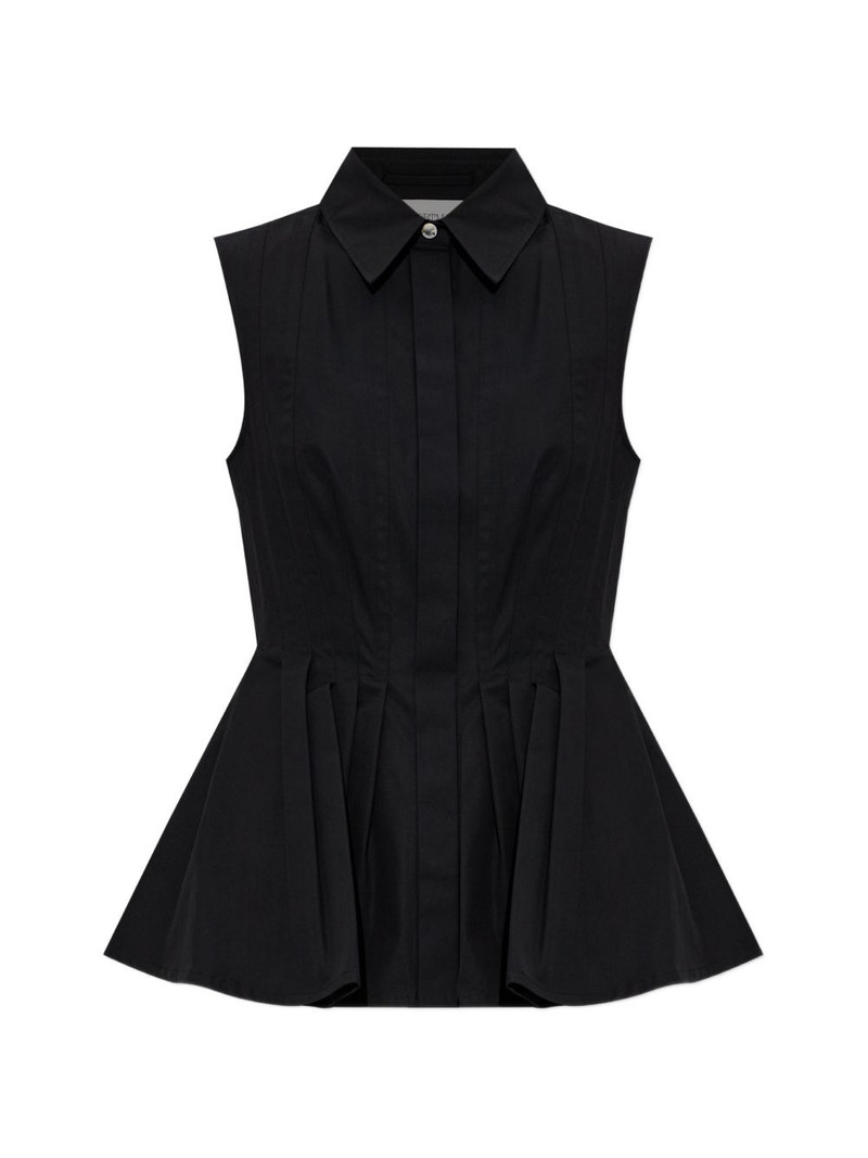 Certosa pleated-detail shirt 1