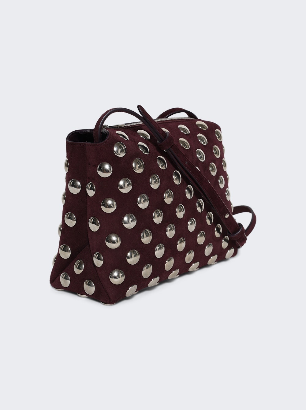 Lina Medium Crossbody With Studs Rouge Noir - 4
