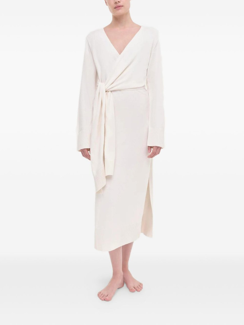 SIMKHAI Skyla V-neck wrap midi dress outlook